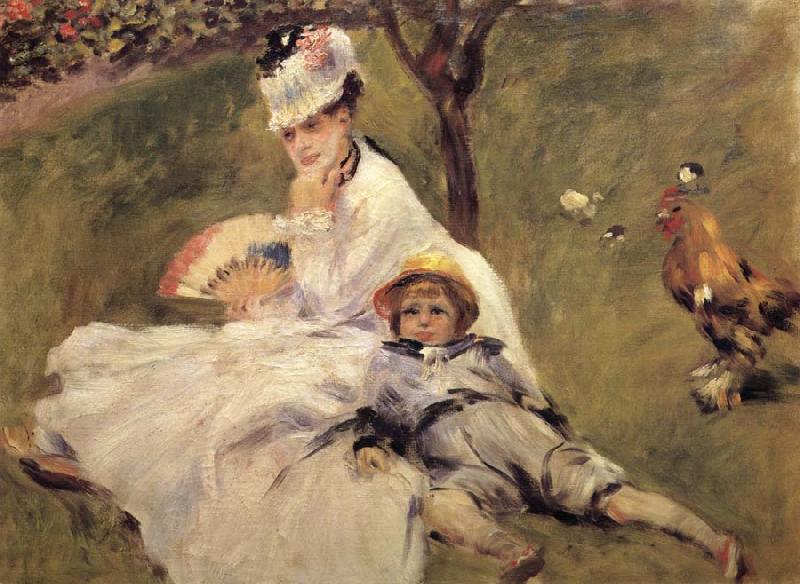 Pierre-Auguste Renoir Madame Claude Monet aver son Fils oil painting image